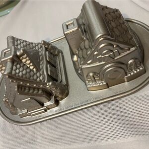 Nordic Ware Silver Double Gingerbread House Cake Pan